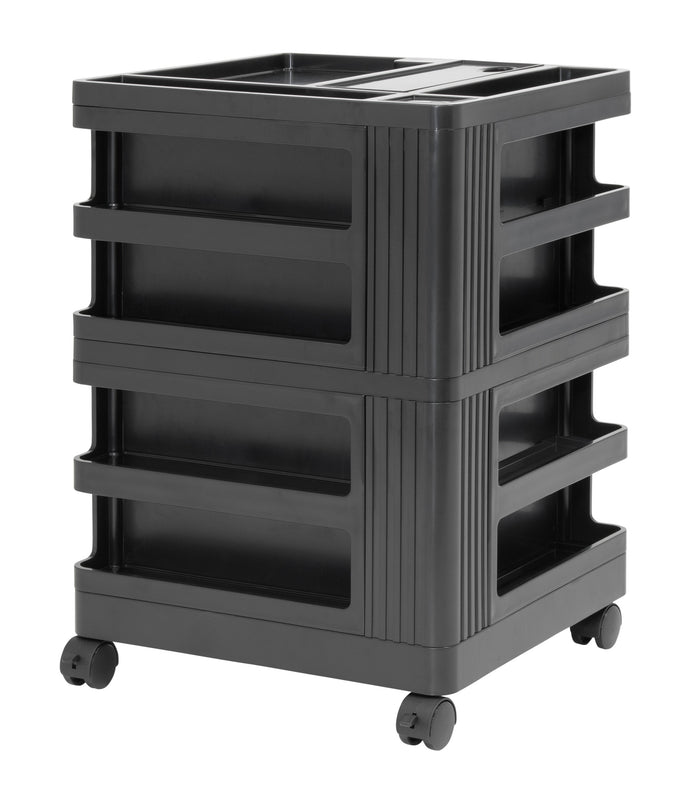 KUBX Pro Mobile Rotating 4-Sided Storage Organizer for Artists, and Crafters - Black 53001