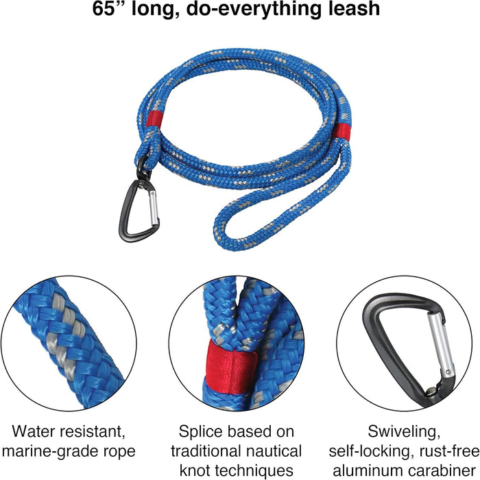 Kurgo Humble Dog Leash 65in BlueRed