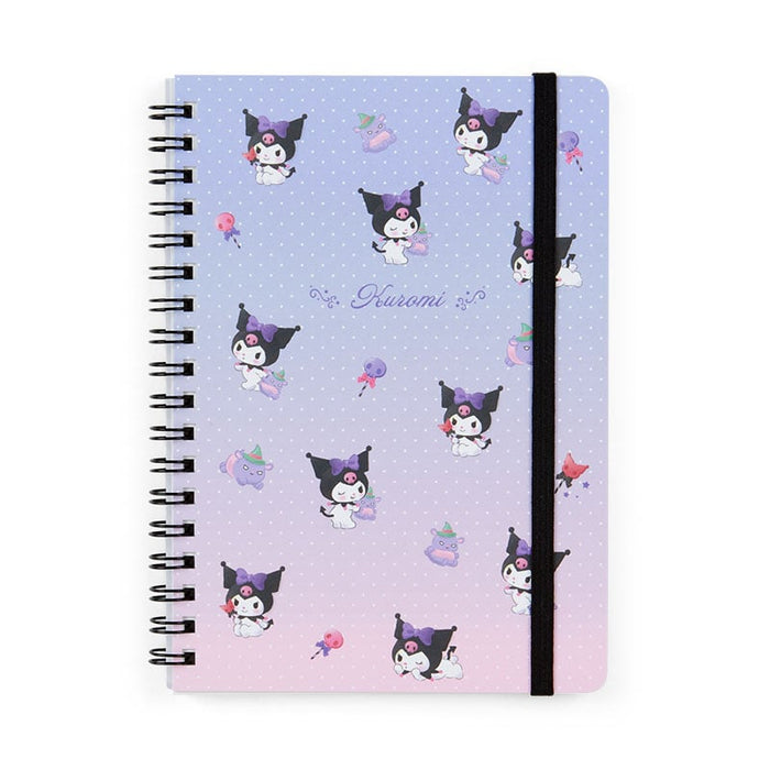 Kuromi Lined Notebook (Elastic Closure) Stationery Japan Original