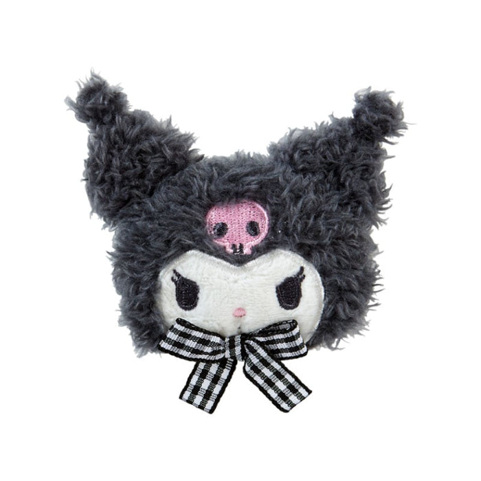 Kuromi Plush Hair Clip (Gingham Bow) Accessory Japan Original