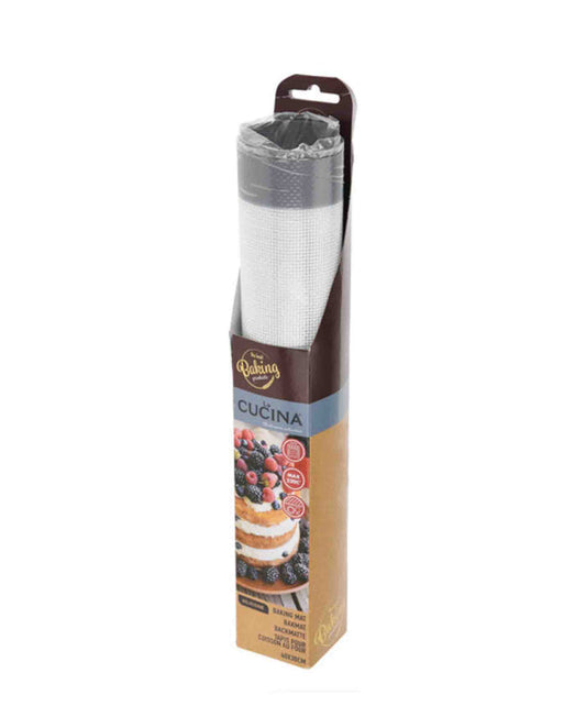 La Cucina 40cm Silicone Baking Mat - White & Grey