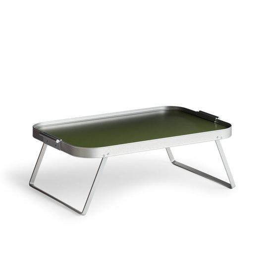 Lap Tray in Olive Green with Silver Surrounds