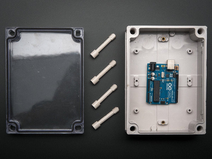 Large Plastic Project Enclosure - Weatherproof with Clear Top by The Pi Hut - The Pi Hut