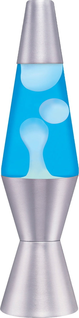 Lava Lamp 11.5'' Blue/White/Silver