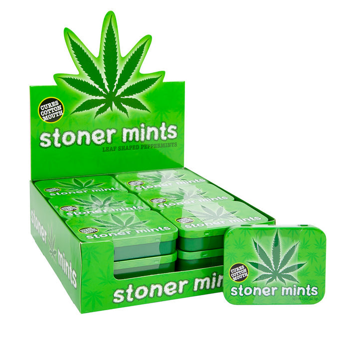 Leaf Shaped Peppermint Hard Candy Tins - 18 Count