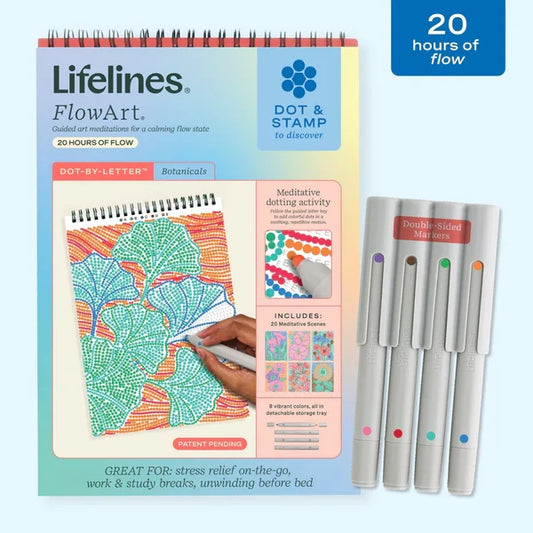 Lifelines FlowArt Dot-By-Letter - Botanicals - Meditative Art