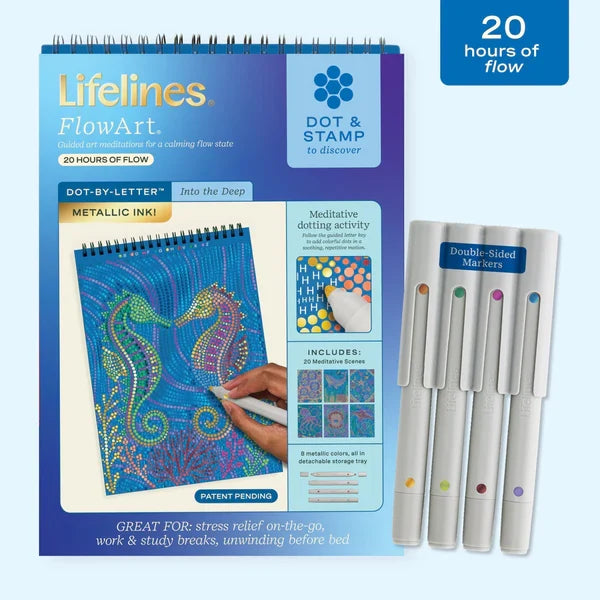 Lifelines FlowArt Dot-By-Letter - Into the Deep - Meditative Art