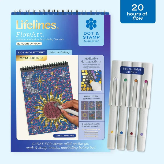 Lifelines FlowArt Dot-By-Letter - Into the Galaxy - Meditative Art