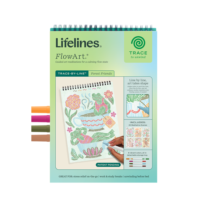 Lifelines FlowArt Trace-By-Line - Woodland Whimsy - Meditative Art