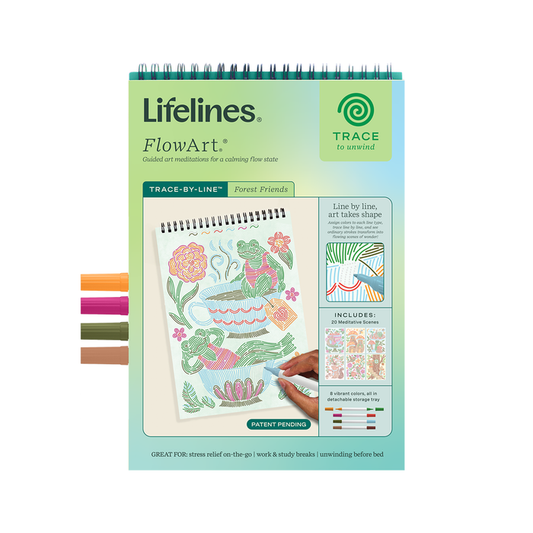 Lifelines FlowArt Trace-By-Line - Woodland Whimsy - Meditative Art