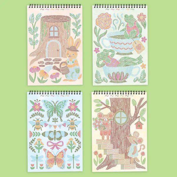 Lifelines FlowArt Trace-By-Line - Woodland Whimsy - Meditative Art
