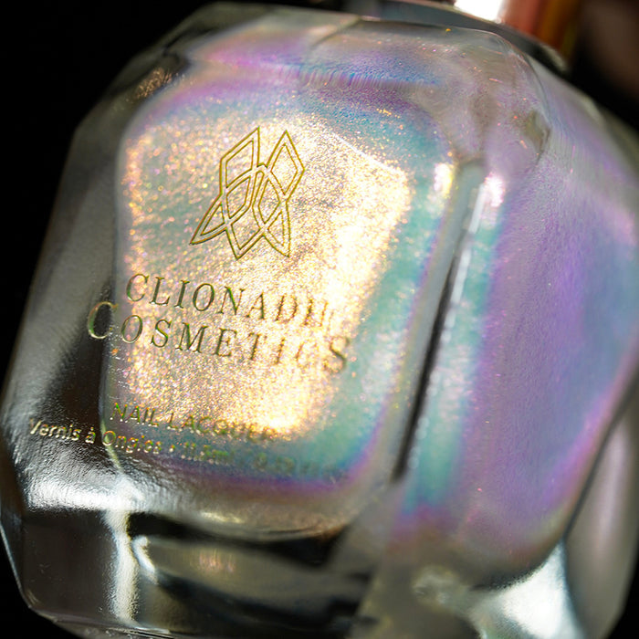 Macro shot of Lightfast Nail Lacquer bottle.