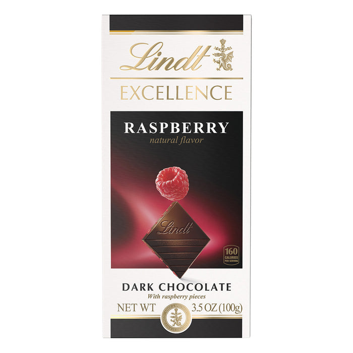 Lindt Excellence Dark Chocolate Raspberry Candy Bars - 12 Count