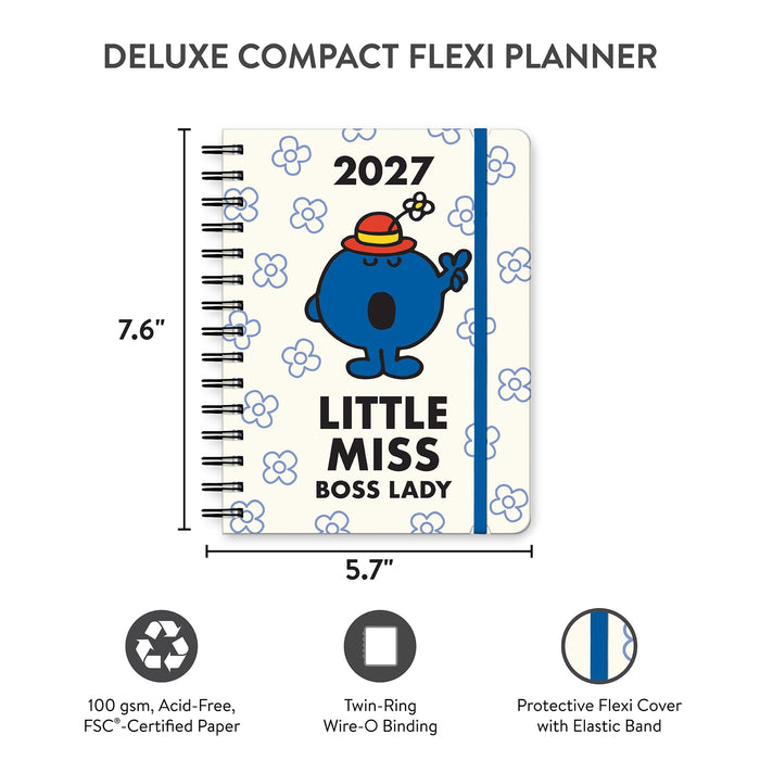 Little Miss Boss Lady 2027 Deluxe Compact Flexi Planner Stationery Orange Circle Studio