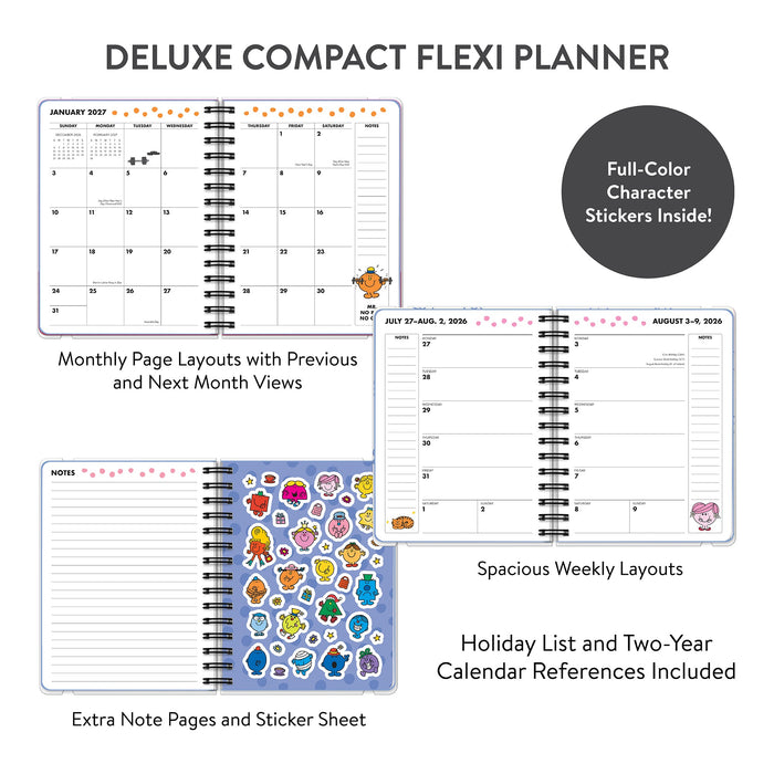 Little Miss Boss Lady 2027 Deluxe Compact Flexi Planner Stationery Orange Circle Studio