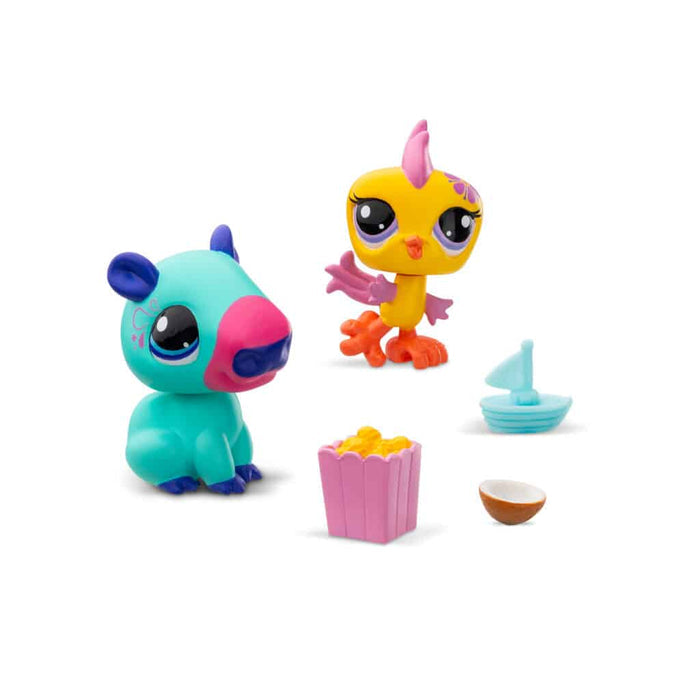 Littlest Pet Shop Gen 7 Series 2 Pet Pairs - Capybara #90 and Parakeet #91 - Owl & Goose Gifts