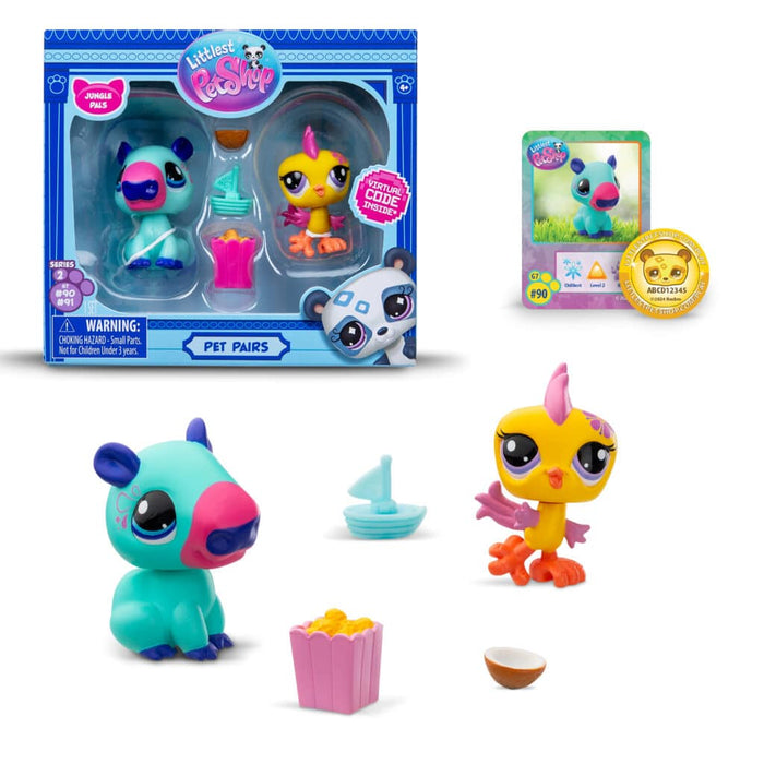 Littlest Pet Shop Gen 7 Series 2 Pet Pairs - Capybara #90 and Parakeet #91 - Owl & Goose Gifts