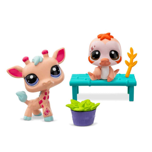 Littlest Pet Shop Gen 7 Series 2 Pet Pairs - Giraffe #92 and Sloth #93 - Owl & Goose Gifts