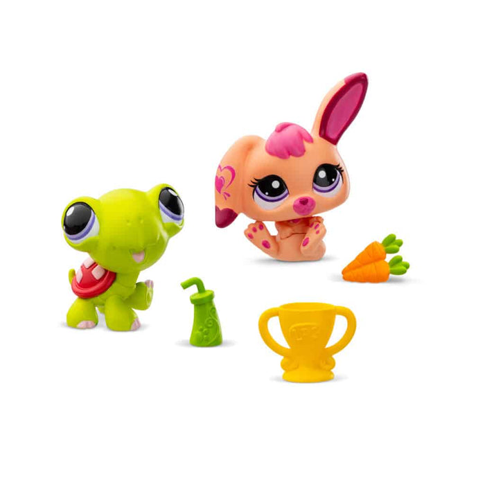 Littlest Pet Shop Gen 7 Series 2 Pet Pairs - Turtle #94 and Pink Rabbit #95 - Owl & Goose Gifts