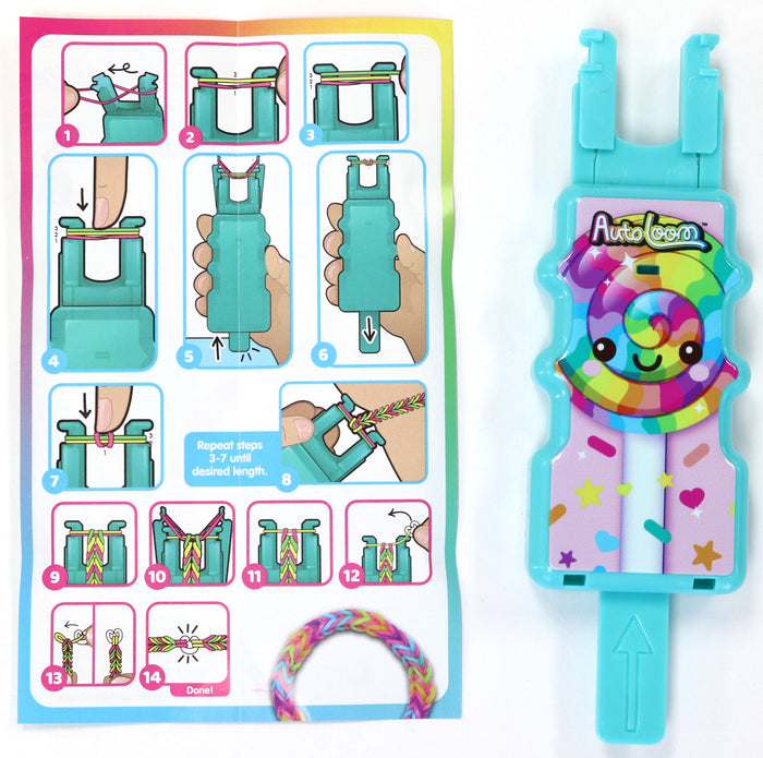 Loomi Auto Loom with Electric Blue and Electric Purple Bands