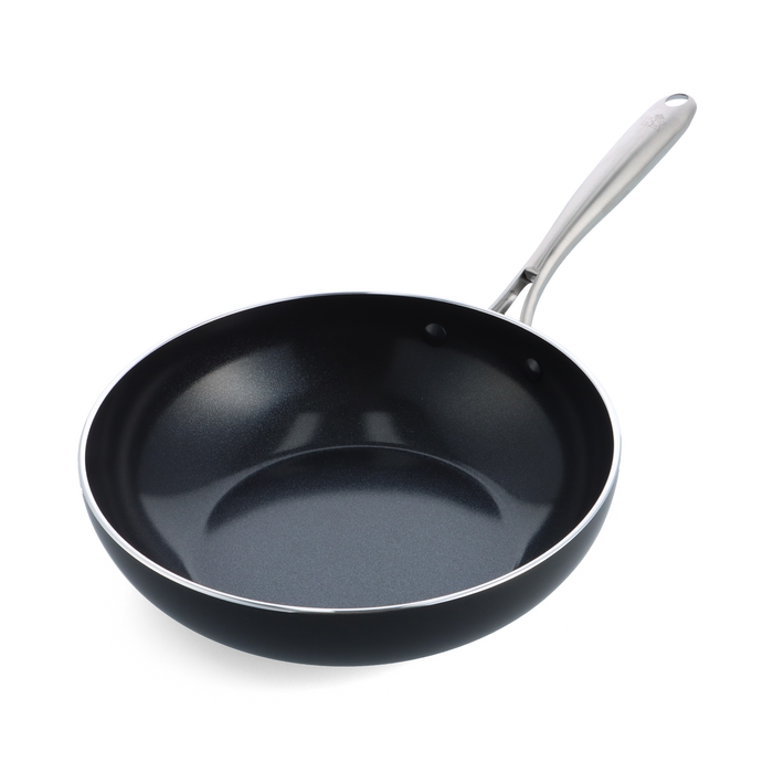 Magma wokpan 28 cm zwart vooraanzicht