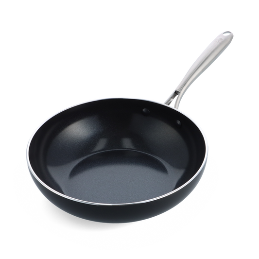 Magma wokpan 28 cm zwart vooraanzicht