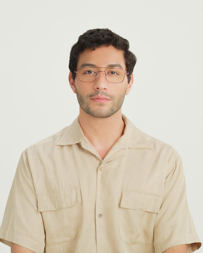 lifestyle-Bronze::men Magnus Eyeglasses pilot brown metal