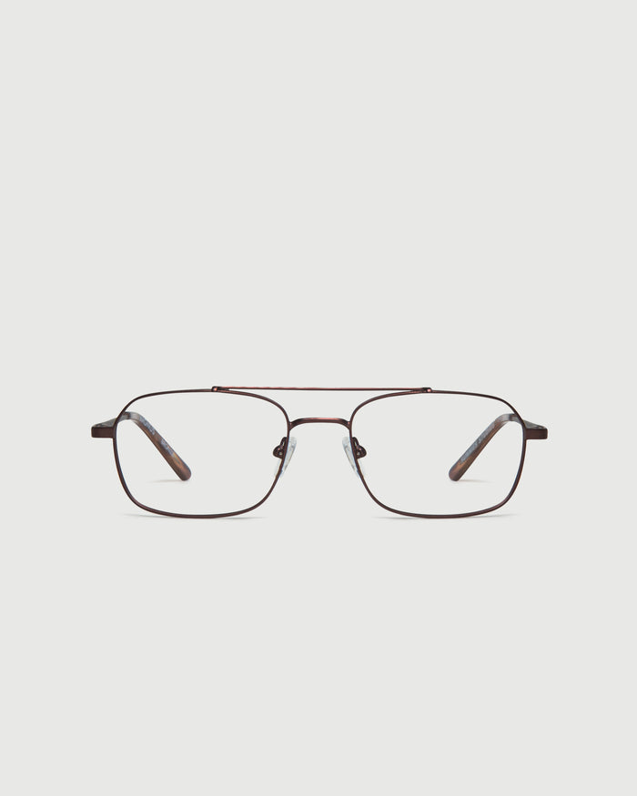 Bronze::Magnus Eyeglasses pilot brown metal front