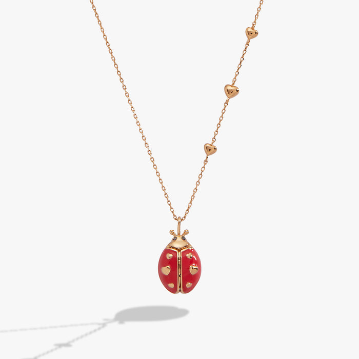 'Make Your Own Luck' Ladybug Locket Pendant