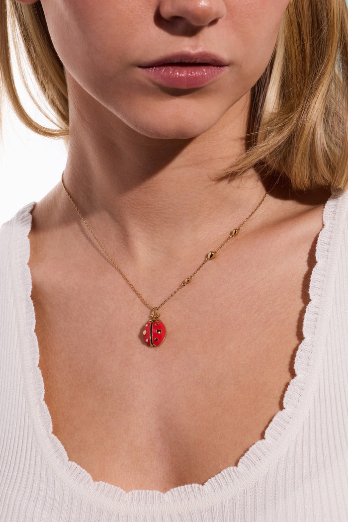 'Make Your Own Luck' Ladybug Locket Pendant