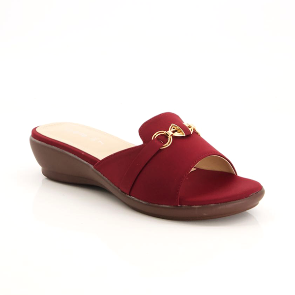 Maroon Heel Slippers for women