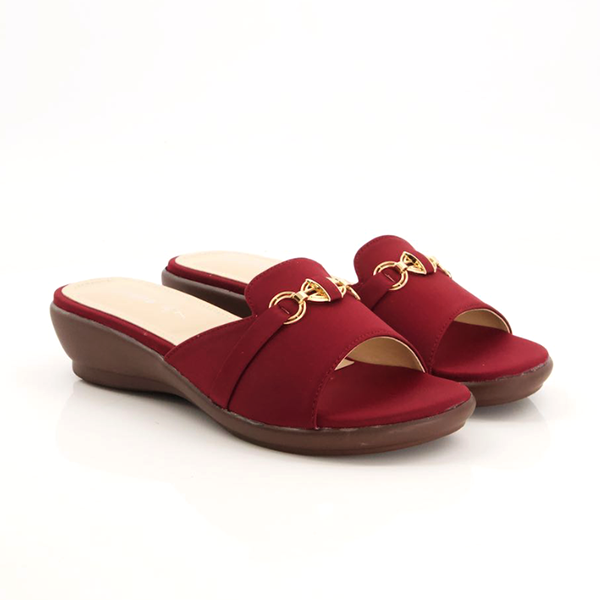 Maroon Heel Slippers for women