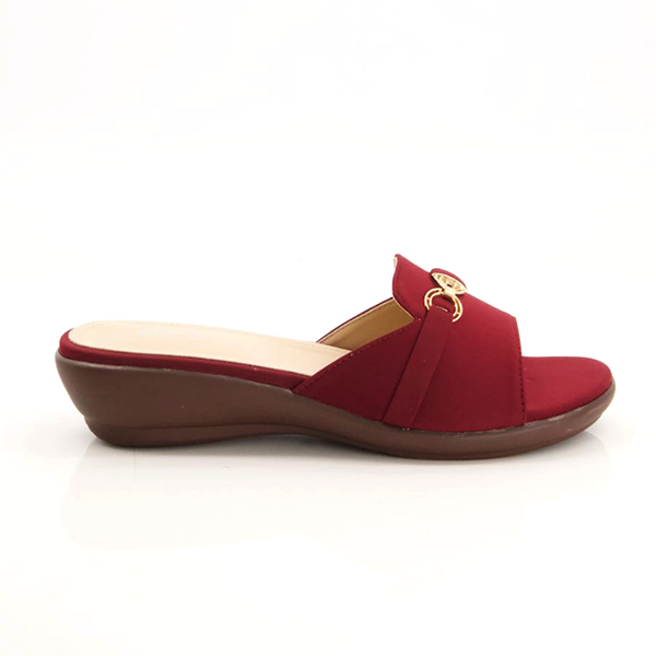 Maroon Heel Slippers for women