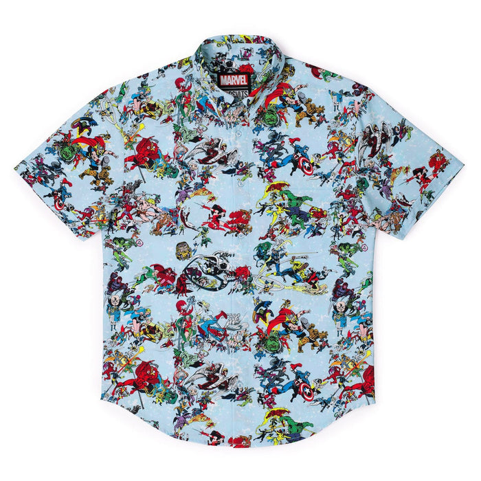 RSVLTS Marvel Short Sleeve Shirt Marvel 85th Anniversary "There Goes My Hero" – KUNUFLEX Short Sleeve Shirt