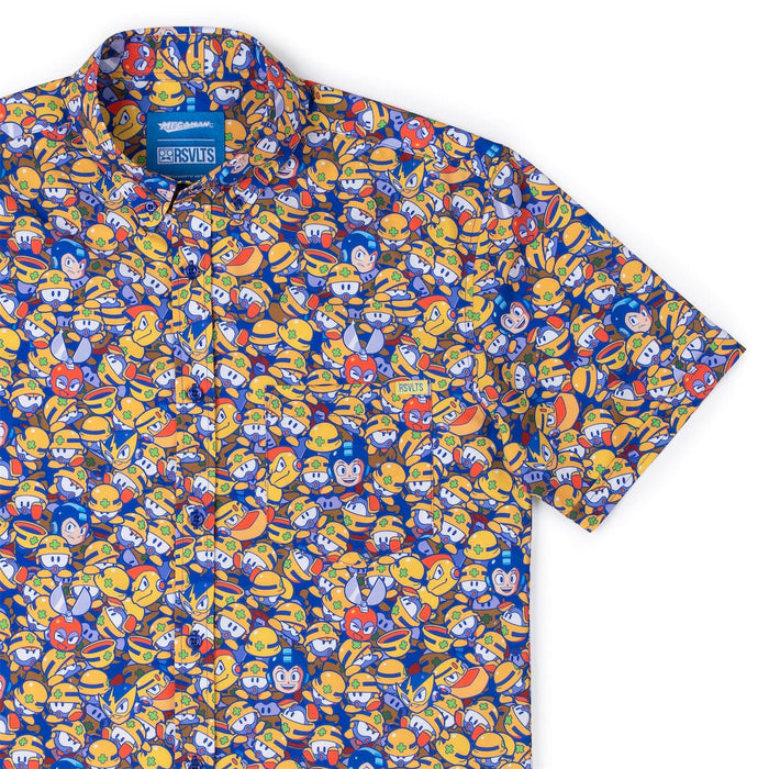 RSVLTS XS Mega Man Short Sleeve Shirt Mega Man "Metall Heads" – KUNUFLEX Short Sleeve Shirt Mega Man "Metall Heads" – KUNUFLEX Short Sleeve Shirt