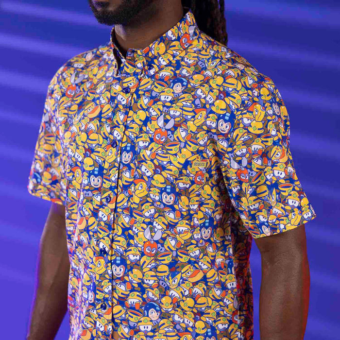 RSVLTS Mega Man Short Sleeve Shirt Mega Man "Metall Heads" – KUNUFLEX Short Sleeve Shirt Mega Man "Metall Heads" – KUNUFLEX Short Sleeve Shirt