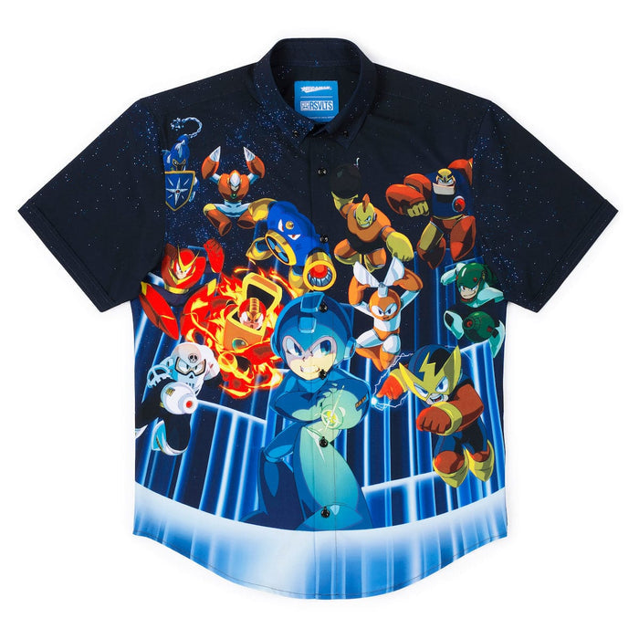 RSVLTS XS Mega Man Short Sleeve Shirt Mega Man "Powered Up" – KUNUFLEX Short Sleeve Shirt Mega Man "Powered Up" – KUNUFLEX Short Sleeve Shirt