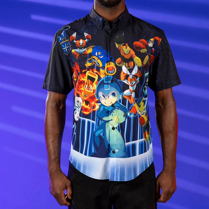 RSVLTS Mega Man Short Sleeve Shirt Mega Man "Powered Up" – KUNUFLEX Short Sleeve Shirt Mega Man "Powered Up" – KUNUFLEX Short Sleeve Shirt