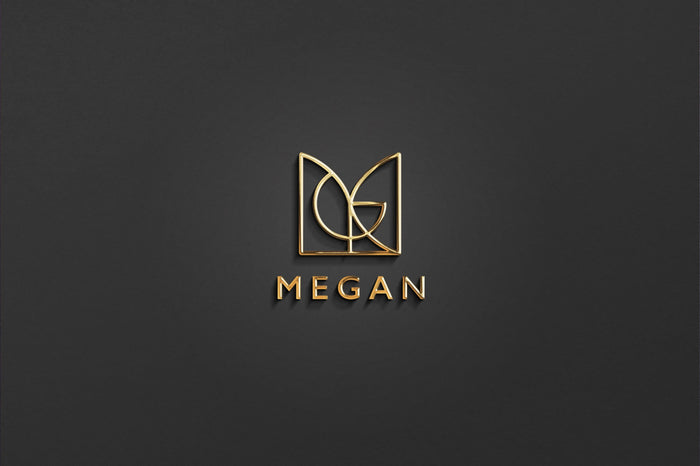 MEGAN - Name Logo Design | Instant Download | Premade Logo | Minimalist Design