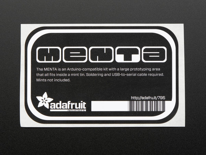 MENTA - Sticker for mint tin [Discontinued] by The Pi Hut - The Pi Hut
