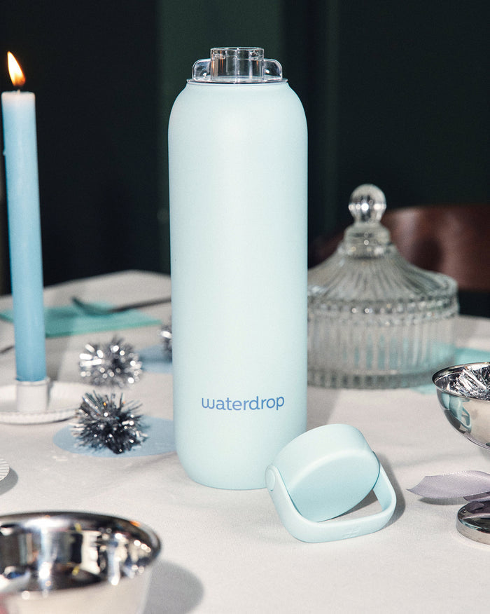 All-Purpose Thermo Straw Lid Gift Set on a decorated table.