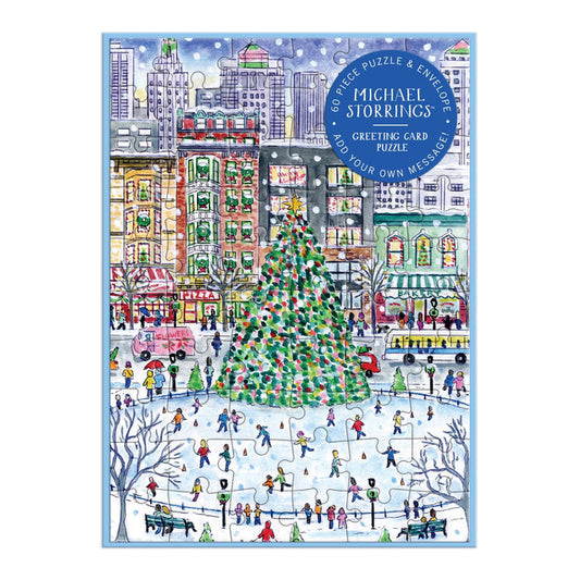 Michael Storrings Christmas in the City Greeting Card Puzzle Greeting Card Puzzles Michael Storrings
