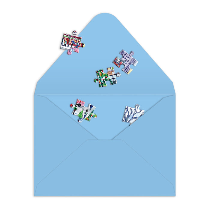 Michael Storrings Christmas in the City Greeting Card Puzzle Greeting Card Puzzles Michael Storrings