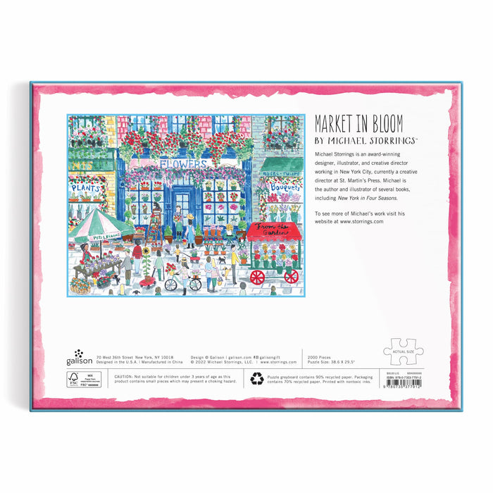 Michael Storrings Market in Bloom 2000 Piece Puzzle Michael Storrings