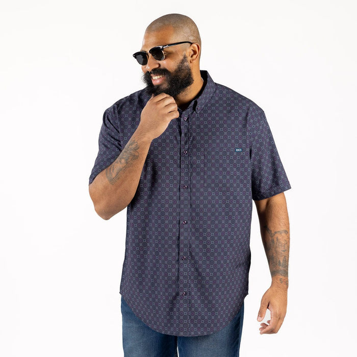 RSVLTS RSVLTS Short Sleeve Shirt Midnight Mosaic – KUNUFLEX Short Sleeve Shirt Midnight Mosaic – KUNUFLEX Short Sleeve Shirt