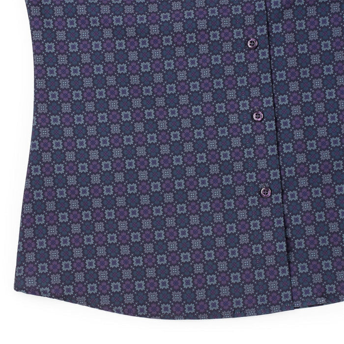 RSVLTS RSVLTS Women's Short Sleeve Shirt Midnight Mosaic – Women's KUNUFLEX Short Sleeve Shirt Midnight Mosaic – Women's KUNUFLEX Short Sleeve Shirt