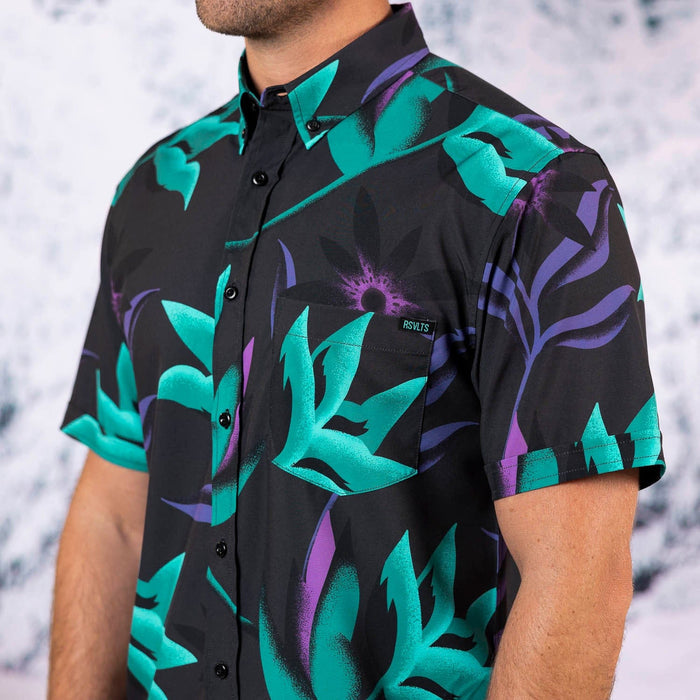 RSVLTS RSVLTS Short Sleeve Shirt Midnight Oasis – KUNUFLEX Short Sleeve Shirt Midnight Oasis – KUNUFLEX Short Sleeve Shirt