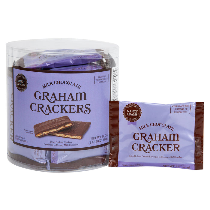 Milk Chocolate Graham Cracker Candy Single Serve Tubs - 12 Count