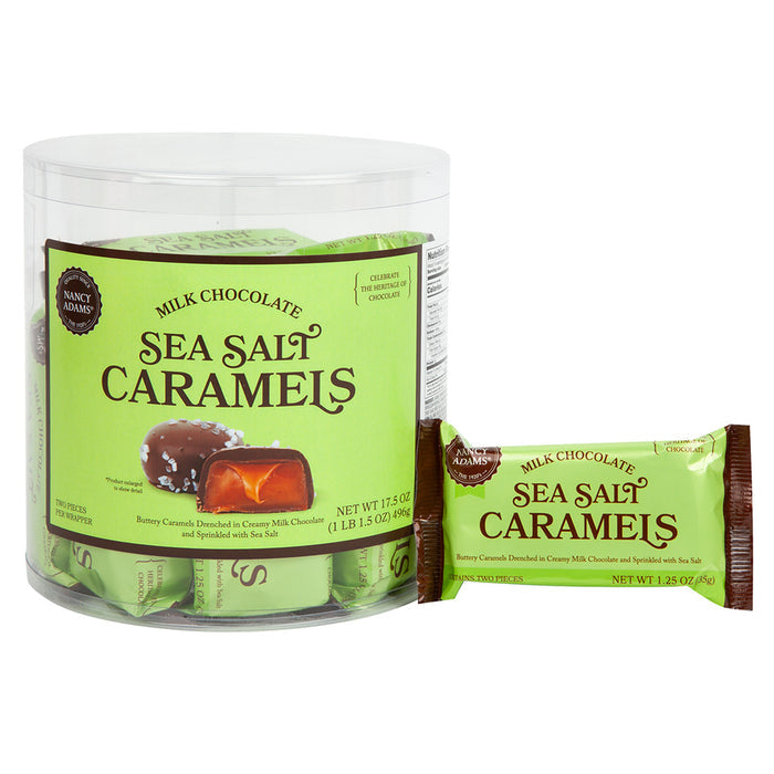 Milk Chocolate Sea Salt Caramel Candy Single Serve Tub - 12 Count