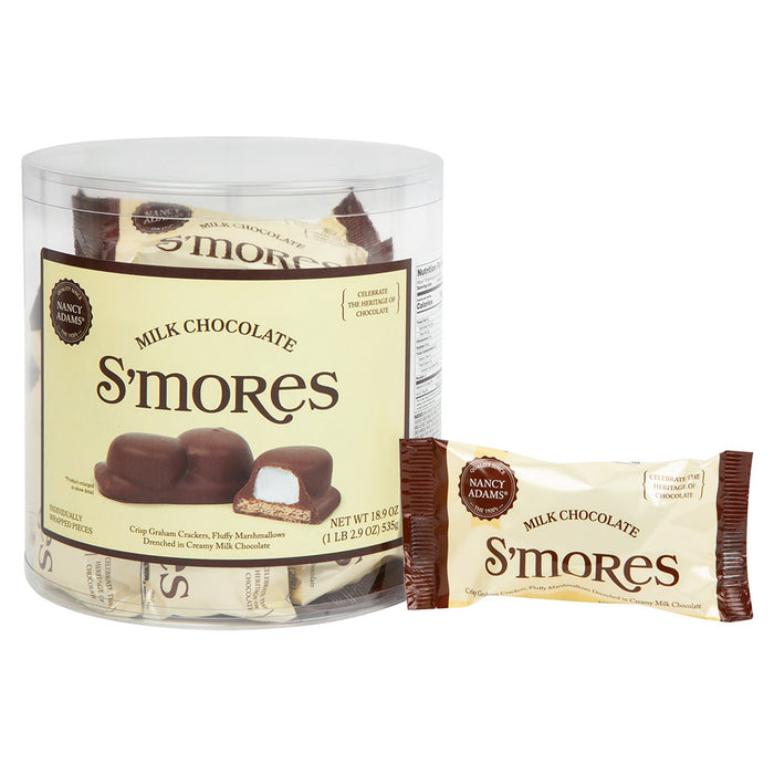 Milk Chocolate S'mores Candy Single Serve Tubs - 18 Count